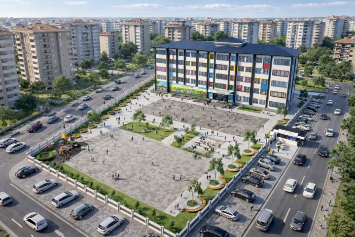 Okul genel görünüm render